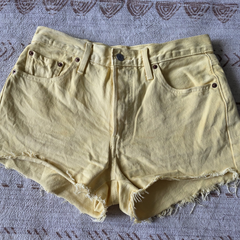 Levi's Yellow Jean Shorts